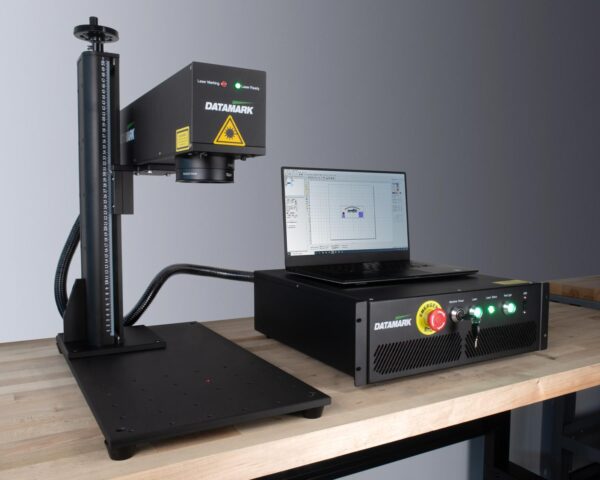 Open benchtop fiber laser marking workstation