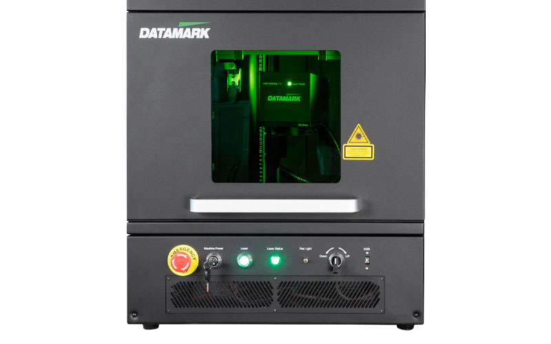 Datamark XL+ Class 1 fiber laser marking machines in safety enclosure