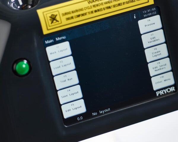 Integrated touchscreen control for standalone marking