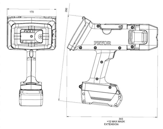 Pryor PortaDot 60-30 Touch dimensions