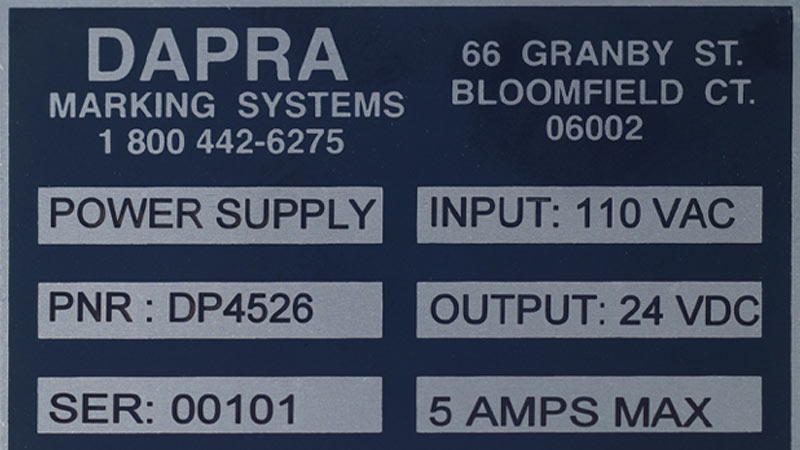 Marking Nameplates, Metal Tags, Labels & Data Plates